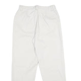 RIDERS Womens Classic White Cotton Trousers W28 L28 Zip Closure Relaxed Fit