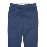 DICKIES Mens Cotton Navy Classic Regular Trousers W40 L32 Workwear Button
