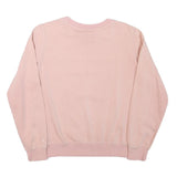 CHAMPION Womens Pink Crew Neck L Cotton Blend Sweatshirt Logo Long Sleeve