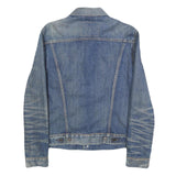 LEVI'S Mens Blue Denim Jacket S Cotton Button Closure Classic Faded Retro