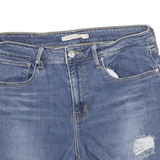 LEVI'S Womens Denim Blue Casual Shorts M W28 Distressed Frayed Hem