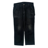 Carhartt Double Knee Carpenter Trousers - 36W 32L Black Cotton