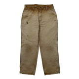 Carhartt Double Knee Dungarees - 32W 30L Beige Cotton