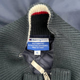 Champion Spellout Bomber Jacket - XL Navy Polyester