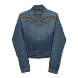 Tommy Jeans Contrast Stitch Denim Jacket - Large Blue Denim