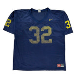 Made In USA Nike Football Football Jersey - 2XL Blue Polyester