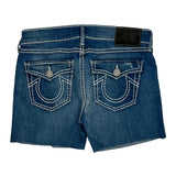 True Religion Denim Shorts - 27W UK 6 Blue Denim