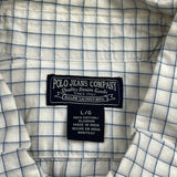 Polo By Ralph Lauren Checked Short Sleeve Shirt - Large White Cotton