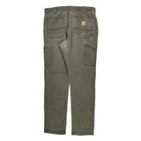 Carhartt Double Knee Cargo Pants - 34W 34L Gray Cotton Blend