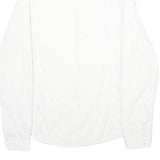 GUESS Mens White Plain Shirt M Casual Button Down Cotton Blend