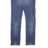 CARHARTT Mens Slim Blue Denim Slim Jeans W34 L32 Casual Zip Closure
