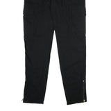 YOURTURN Mens Black Cotton Regular Cargo Trousers W34 L32 Zip Closure