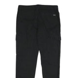 YOURTURN Mens Black Cotton Regular Cargo Trousers W34 L32 Zip Closure