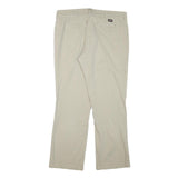 DICKIES Mens Cotton Blend Beige Regular Straight Trousers W34 L30 Workwear