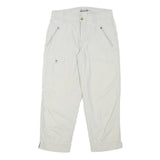 COLUMBIA Womens Cotton Blend White Relaxed Capri Trousers W28 L24 Casual Outdoor