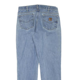 CARHARTT Womens Regular Blue Denim Light Wash Jeans W36 L32 Classic Fit Zip