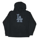 FANATICS Mens Black Cotton Blend Pullover Hoodie L LA Logo Casual Wear