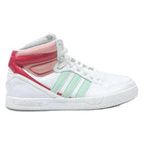 ADIDAS High Top Mens Trainers White Pink & Green Synthetic UK 6.5 Comfortable