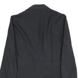 BALLY Mens Black Cotton Blend Classic Jacket XL Button Plain Stylish