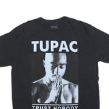 2PAC Mens Black XL Graphic T-Shirt Short Sleeve Crew Neck Trust Nobody Design