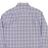 TOMMY HILFIGER Mens Blue & Red Check Shirt L Slim Fit Cotton Blend Casual