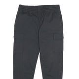 NEW BALANCE Mens Regular Black Cotton Blend Drawstring Cargo Trousers W32 L28