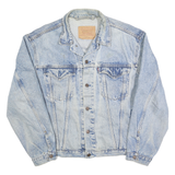 LEVI'S Mens Blue Denim Jacket M Cotton Classic Button Closure Western Style