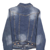 ZARA Womens Blue Denim Jacket S Cotton Button Closure Classic Fit
