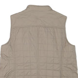 BOGNER Womens Beige Quilted Sleeveless Jacket XL Polyester Blend Button