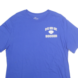 NIKE Mens Blue HSE Soccer Graphic T-Shirt XL Short Sleeve Crew Neck Cotton