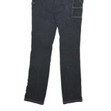 DICKIES Womens Slim Black Jeans Denim W25 L31 Zip Pockets Contrast Stitch