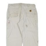 CARHARTT Mens Regular Fit Beige Workwear Trousers W40 L28 Durable Cotton Blend