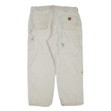 CARHARTT Mens Regular Fit Beige Workwear Trousers W40 L28 Durable Cotton Blend