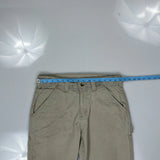 Relaxed Fit Carhartt Cargo Carpenter Trousers - 32W 32L Beige Cotton