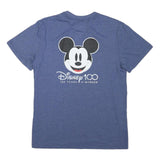 DISNEY Mens Blue Mickey Mouse Graphic T-Shirt S Short Sleeve Crew Neck Cotton