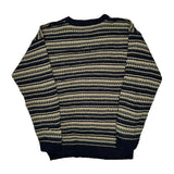 Jantzen Striped Sweater - XL Black Acrylic