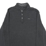CALVIN KLEIN Mens Charcoal Grey Plain Pullover Crew Neck Basic Knit Jumper L