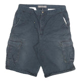 DICKIES Mens Shorts Blue Cargo Cotton Blend 2XL W34 Workwear Utility