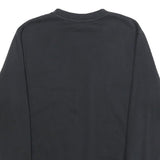 NIKE Mens Black Crew Neck XS Cotton Blend Sweatshirt Embroidered Logo