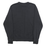 NIKE Mens Black Crew Neck XS Cotton Blend Sweatshirt Embroidered Logo