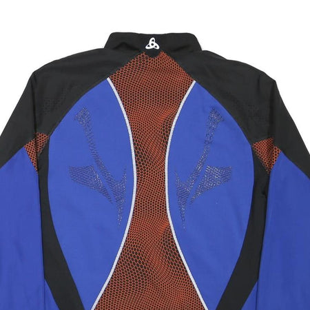 ODLO Womens Blue & Red Sports Performance Jacket S Polyester Blend Zip Athletic