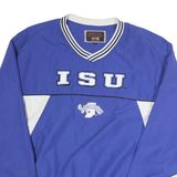 COLOSSEUM ATHLETICS Mens Blue & White ISU Pullover L Sweatshirt V-Neck Athletic