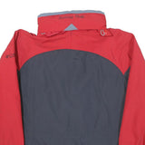 COLUMBIA Womens Red & Grey Outdoor Jacket L Polyester Blend Zip Winter Wear