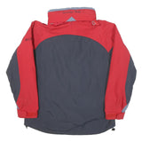 COLUMBIA Womens Red & Grey Outdoor Jacket L Polyester Blend Zip Winter Wear