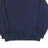 NIKE Mens Blue Crew Neck L Polyester Sweatshirt Pullover Long Sleeve Lightweight