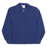 COUNTRY SOPHISTICATES Womens Blue Shirt S Polyester Blend Classic Formal