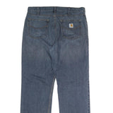 CARHARTT Mens Blue Regular Fit Straight Leg Denim Rinse W38 L34 Workwear Jeans