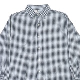 LOTUS Mens Black & White Check Shirt XL Cotton Button Down Casual Formal