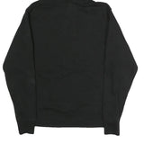 FILA Womens Black Hoodie S Cotton Pullover Sweatshirt Logo Print