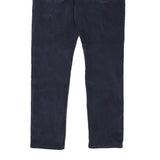 LEVI'S Mens Slim Navy Blue Cotton Blend Trousers W30 L27 Zip Closure